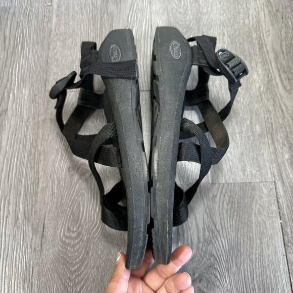 CHACO Mens Z/Cloud 2 Sport Hiking Sandal Sz 9 Black Strappy Toe Loop Adjustable main image 5